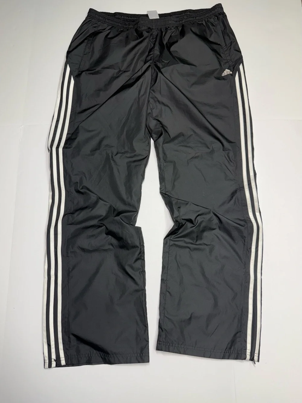 Adidas Track Windbreaker Ankle Zipper Men’s XL Black 33” Inseam W48012